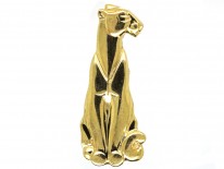 9ct Gold Panther Brooch