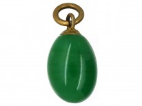 Small Green Stone Egg Charm