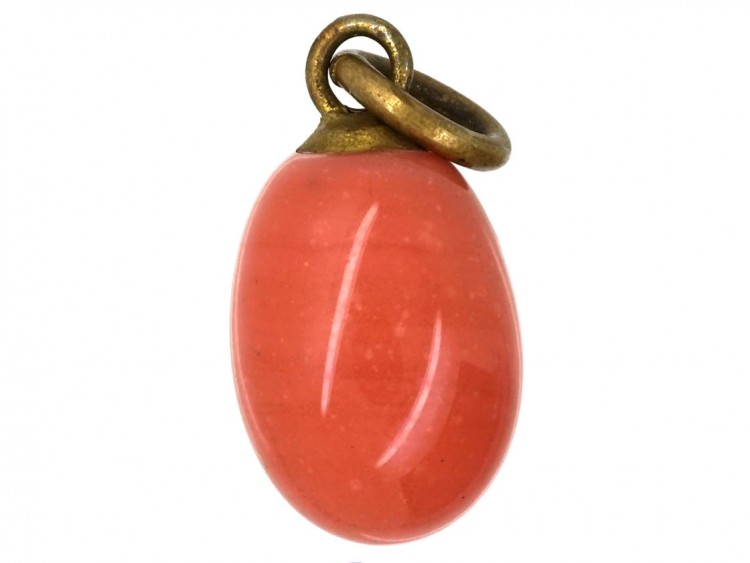 Pink Glass Egg Charm