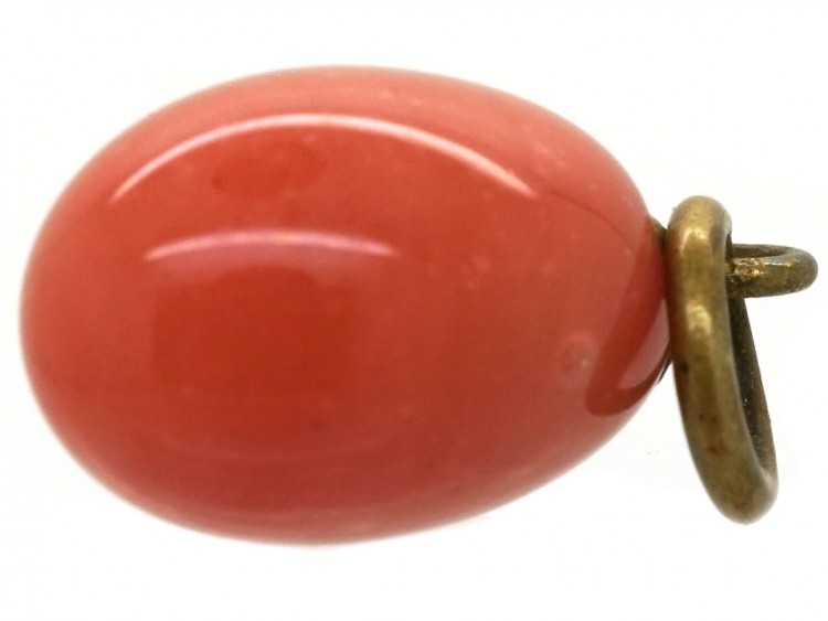 Pink Glass Egg Charm