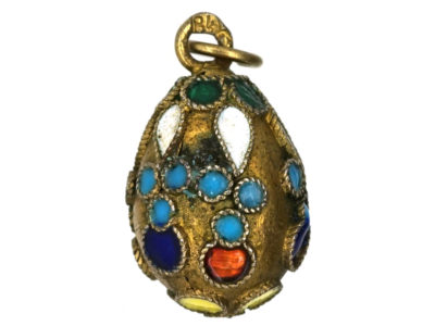 Russian Silver & Enamel Egg