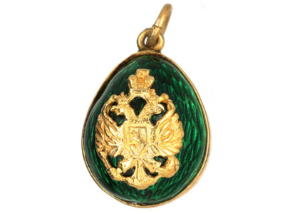 Green Enamel Russian Easter Egg