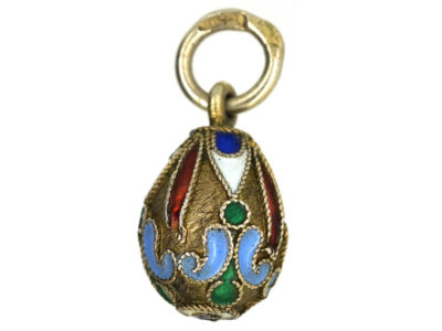 Russian Silver & Enamel Easter Egg