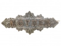 Edwardian Silver & Gold Overlay Name Brooch Mother