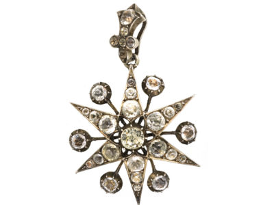 Victorian Silver & Paste Star Pendant