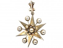 Victorian Silver & Paste Star Pendant