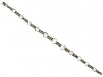 Art Deco Silver & Blister Pearl Bracelet