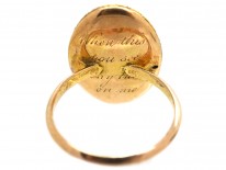 Georgian Gold Memorial Ring With Two Doves