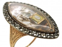 Georgian Navette Shaped Mourning Ring