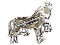 Silver & Marcasite Three Circus Horse's Brooch