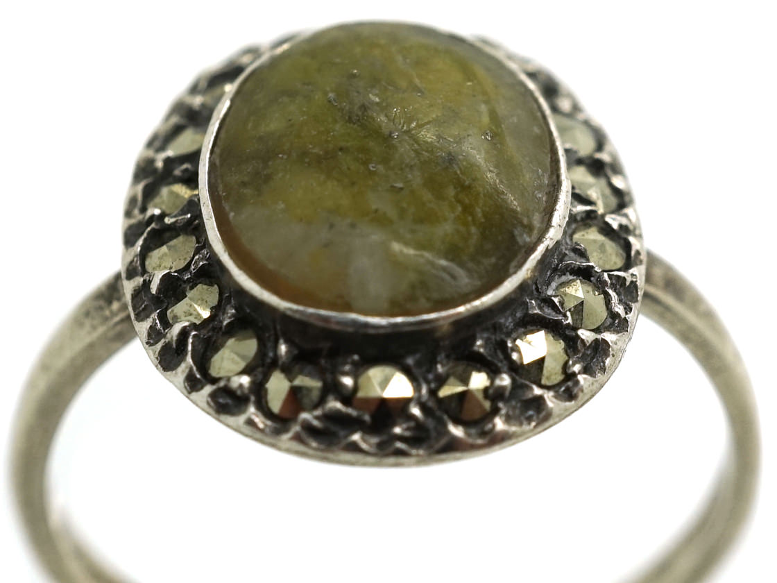 CONNEMARA MARBLE ブローチ 1920's Connemara Marble Brooch（1920年代 コネマラマーブル