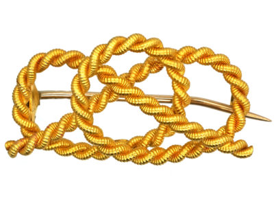 Victorian 15ct Gold Lover’s Knot Brooch