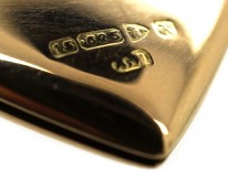 Edwardian 15ct Gold Heart Locket Set With a Diamond