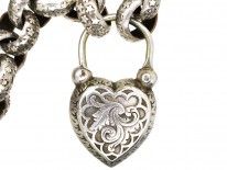 Regency Silver Bracelet With Heart Padlock