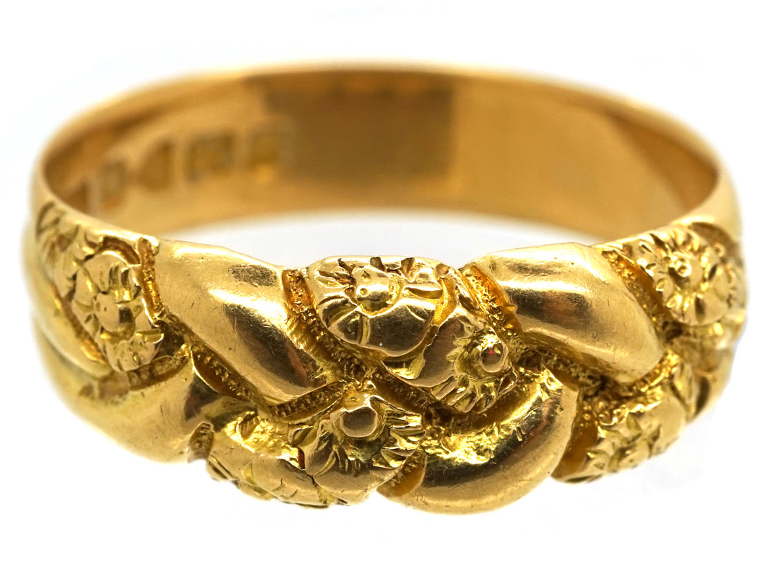 Victorian 18ct Gold Knot Design Ring The Antique