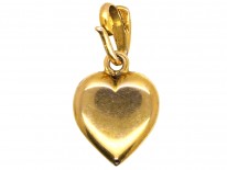 Edwardian 15ct Gold, Pavé Set Natural Split Pearl Heart Pendant