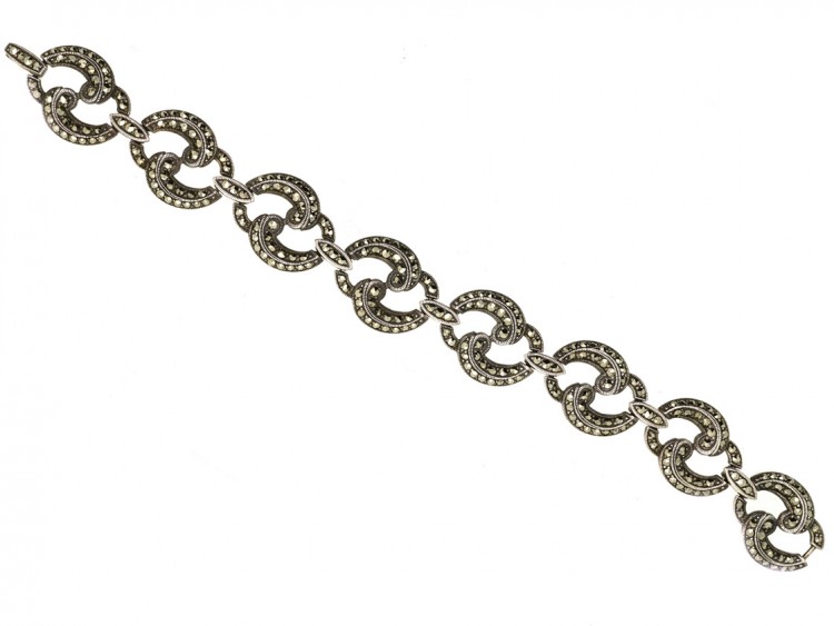 Art Deco Silver & Marcasite Bracelet