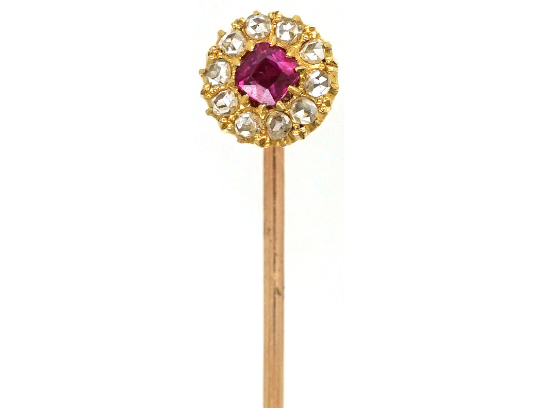 口コミ サイト 商品 & Ruby Gold 18ct Edwardian Diamond (80SS Pin Stick Cluster 小物