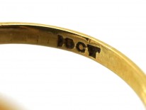 Art Deco 18ct Gold & Black Opal Ring
