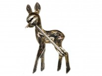 Tiny Silver & Marcasite Bambi Brooch