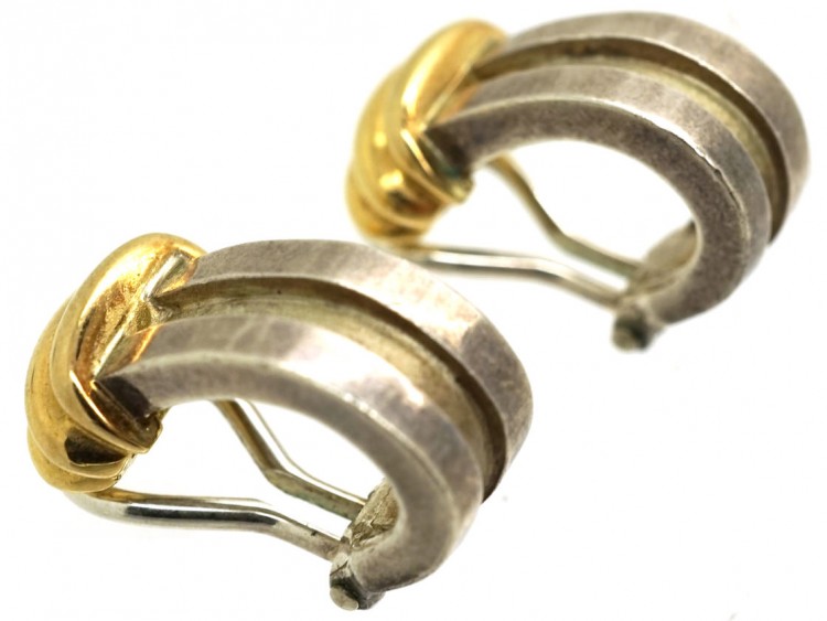 Tiffany Silver & Gold Earrings