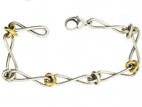 Tiffany Silver & Gold Knot Bracelet By Paloma Picasso