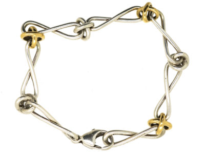 Tiffany Silver & Gold Knot Bracelet By Paloma Picasso