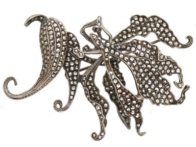 Silver & Marcasite Fantasy Brooch