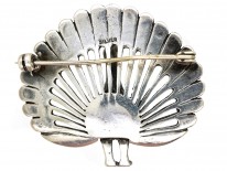 Silver & Marcasite Peacock Brooch