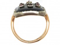Georgian Gold Blue Glass & Paste Firmament Ring