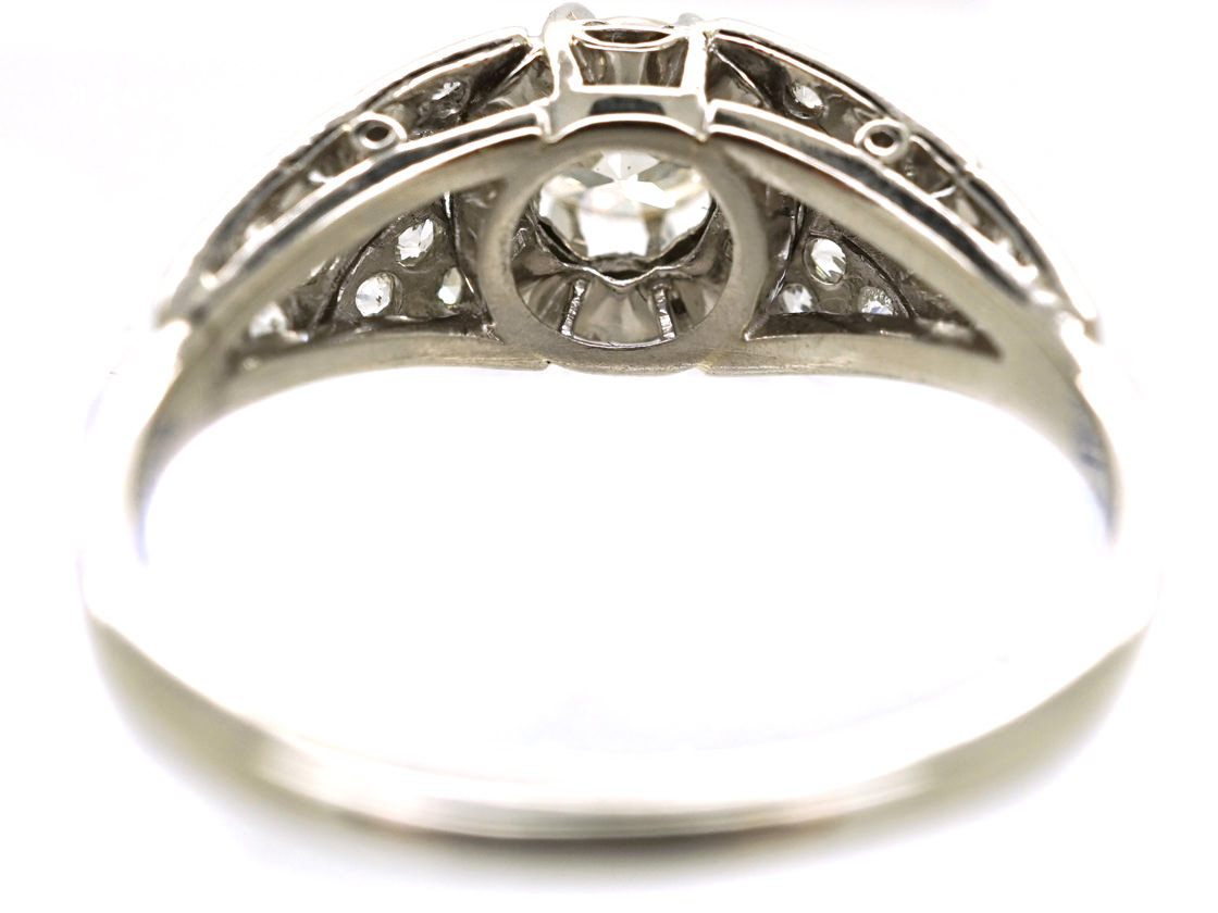 Art Deco Platinum & Diamond Ring (204K) | The Antique Jewellery Company