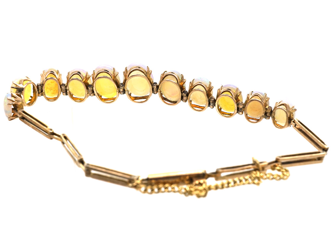 9ct gold opal bracelet