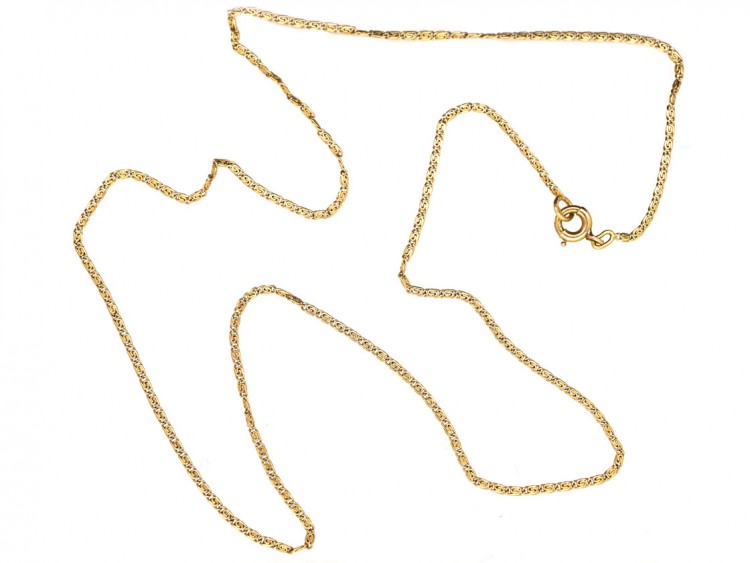 French 18ct Gold Fine Woven Chain
