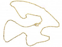 18ct Gold Thin Faceted Chain