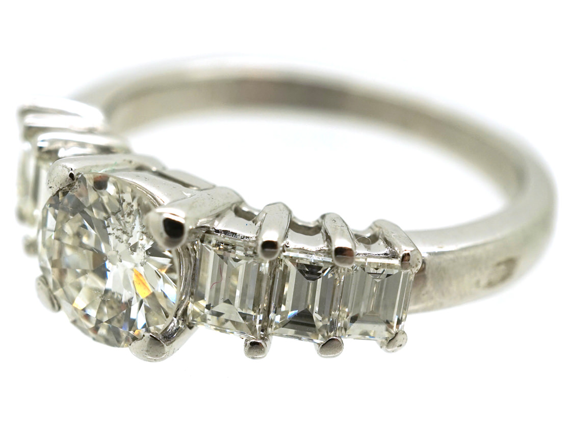 CW Signature 18K White Gold Seven Stone Diamond Ring R01835 main image 1