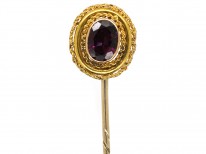 Victorian 15ct Gold & Almandine Garnet Tie Pin