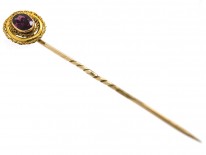 Victorian 15ct Gold & Almandine Garnet Tie Pin