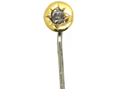Victorian 15ct Gold & Diamond Tie Pin