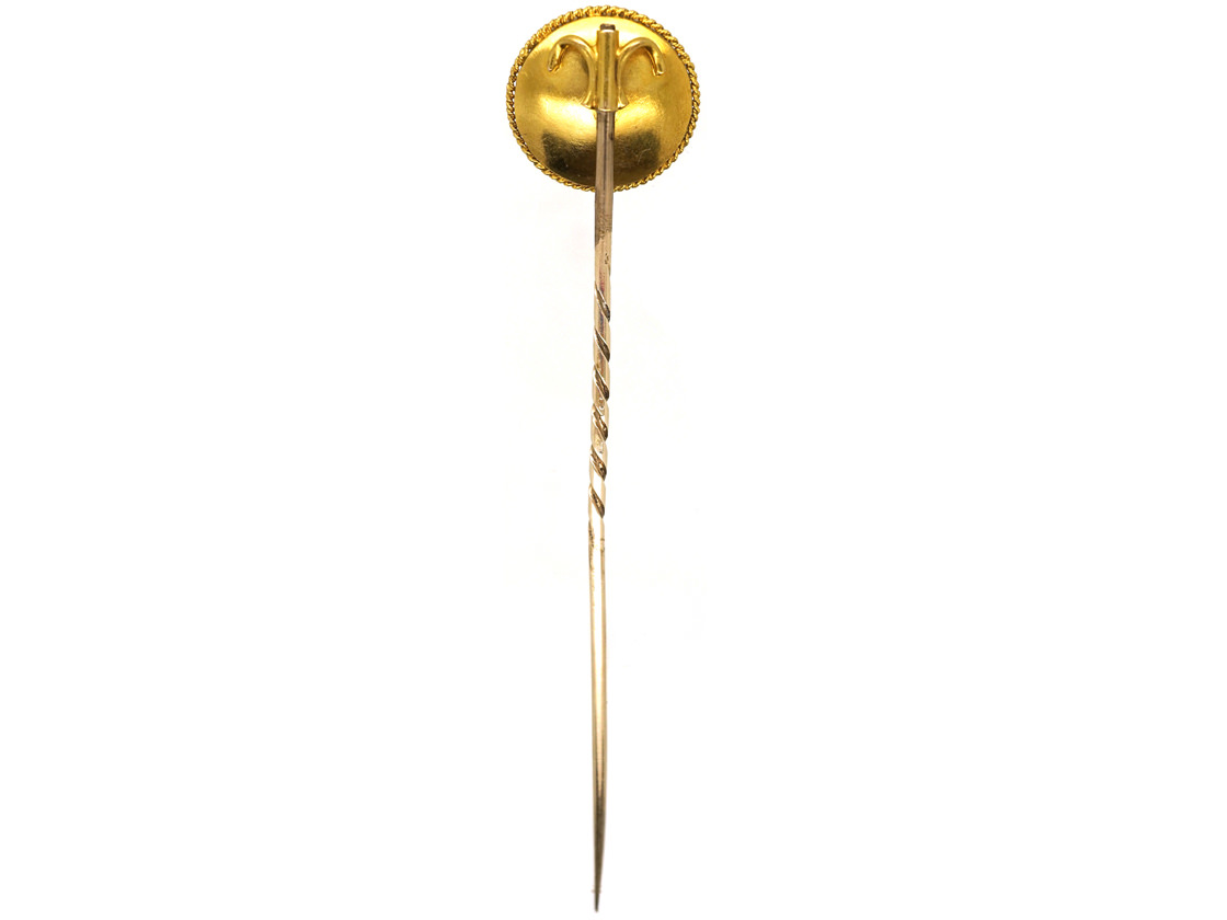 Victorian 18ct Gold Onyx & Natural Split Pearl Tie Pin (17SS) | The ...