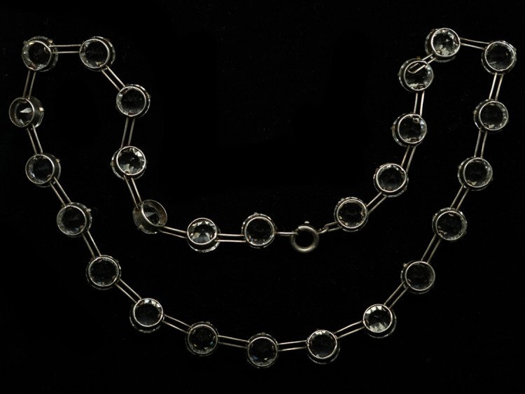 Art Deco Silver & Paste Necklace