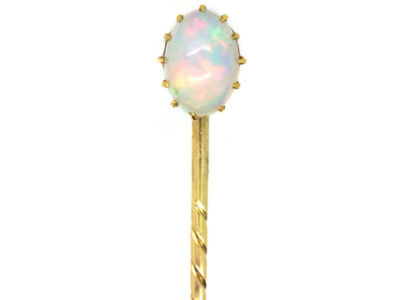 Edwardian 15ct Gold & Opal Tie Pin