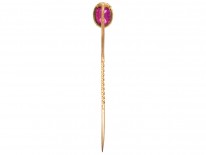 Art Deco 9ct Gold & Synthetic Ruby Tie Pin