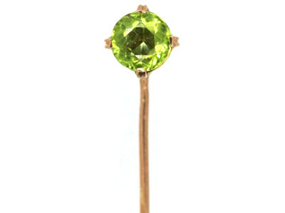 Edwardian 9ct Gold & Peridot Tie Pin