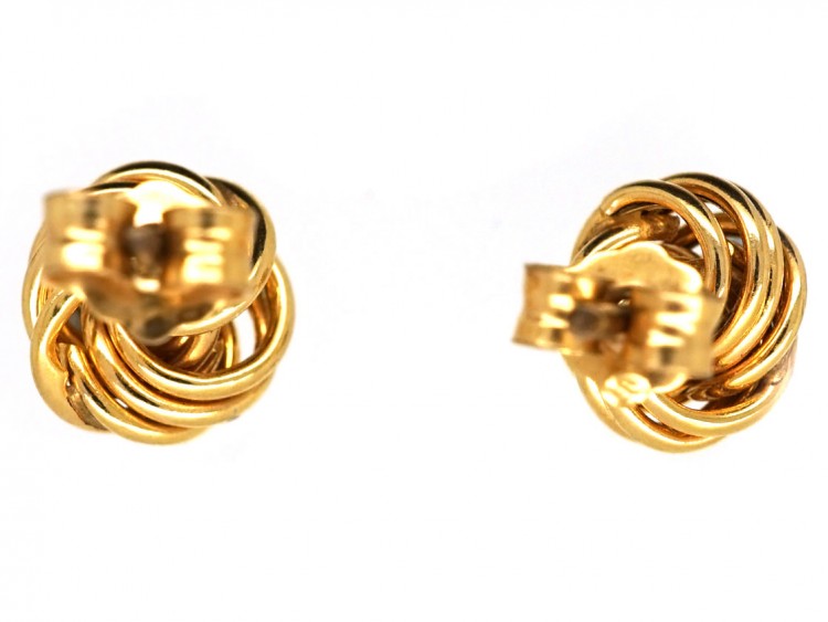 9ct Gold Small Knot Earrings