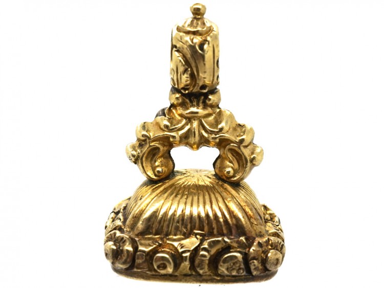 Georgian Gold Cased Seal With Chalcedony Base
