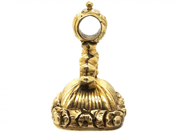 Georgian Gold Cased Seal With Chalcedony Base
