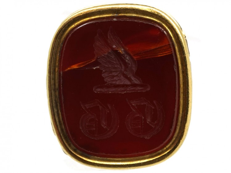 Georgian Gold Cased Seal with Carnelian Base