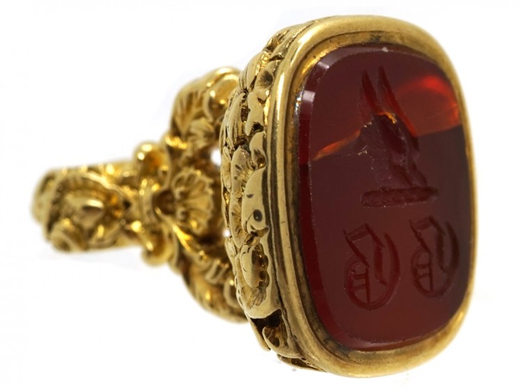 Georgian Gold Cased Seal with Carnelian Base