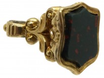 Victorian Small Gold Cased Seal With Bloodstone Base