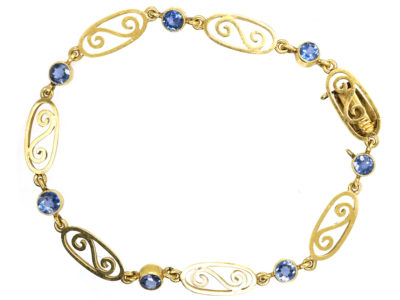 Edwardian 15ct Gold & Sapphire Bracelet